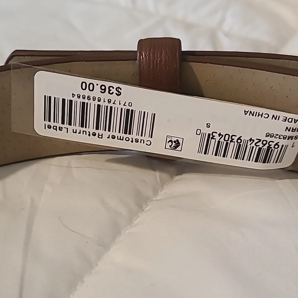 Steve Madden Belt With‎ Logo | NWT | Gold and Brown​